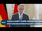 LITAUEN: Friedrich Merz zieht Grenze gegen Putin | Stärkung der NATO-Ostflanke in „Rekordtempo“