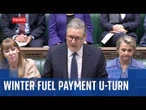 Starmer's announces U-turn on cuts to winter fuel payments