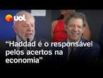 Lula elogia Haddad e brinca: 'Nem sempre é o mais feliz, mas é responsável pelos acertos econômicos'