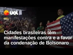 Bolsonaro é condenado: Manifestantes vão às ruas contra e a favor da condenação do ex-presidente