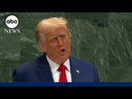 President Trump criticizes immigration policies, renewable energy in closing remarks at the UN