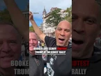 BLUE IN THE FACE: Dem Sens. Cory Booker and Adam Schiff start their own chant at a 'No Kings' rally