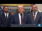 Donald Trump met à jour ses surtaxes, le Canada et la Suisse durement touchés • FRANCE 24