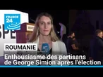 À Bucarest, les partisans du candidat d'extrême droite célèbrent sa victoire au premier tour