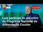 Lula fala ao vivo e anuncia redução de alimentos ultraprocessados na merenda escolar; assista