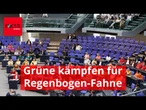 Grüne kämpfen für Regenbogen-Fahne - und die Union hält sich auffällig zurück