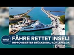 GRIECHENLAND: Fähre ersetzt defekte Drehbrücke: Insel Lefkada improvisiert Verbindung zum Festland