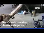 Chine: une femme échappe de justesse à la chute d'un arbre