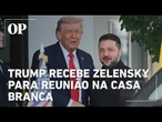 Veja o momento em que Donald Trump recebe Zelensky para reunião na Casa Branca