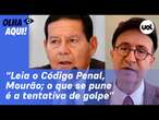 Reinaldo: Leia o Código Penal, Mourão; o que se pune é a tentativa de golpe