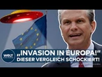 D-DAY-REDE MIT SPRENGKRAFT: Hegseth warnt vor „Invasion“ und gefährlichen Ideologien in Europa!