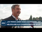 MARKUS SÖDER: Bayerns Ministerpräsident schnuppert Hochseeluft auf Helgoland