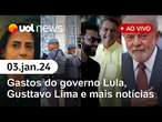 Gusttavo Lima: entorno de Bolsonaro vê 'traição'; calor recorde em 2024, Operação Escudo | UOL News