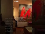 Spanish activists vandalise Columbus painting