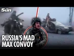 Putin's BIZARRE 'Mad Max' convoy ride rusty vehicles with makeshift weapon attachments