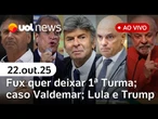 STF publica decisão que condenou Bolsonaro; Fux quer sair da 1ª Turma; caso Valdemar; Lula e Trump