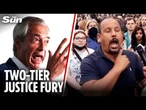 Farage slams ‘two tier justice’ as Labour councillor who urged crowd to ‘cut throats’ is CLEARED