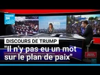 Discours de Donald Trump à la Knesset : "Il n'y pas eu un mot sur le plan de paix" • FRANCE 24