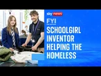 FYI: Schoolgirl invents solar-powered blanket to help the homeless