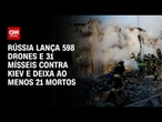 Rússia realiza o segundo maior ataque contra a Ucrânia | CNN PRIME TIME