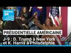 J-9 présidentielle américaine : D. Trump à New York et K. Harris à Philadelphie • FRANCE 24