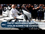 PAPST-MOTORRAD VERSTEIGERT: "Jesus Biker" spenden Erlös an guten Zweck!
