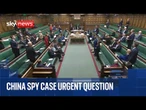 Urgent Question in the Commons about the China spy case