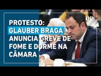 Após aprovação de cassação de mandato, Glauber Braga anuncia greve de fome e dorme no chão da Câmara
