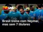 Brasil treina com Neymar, mas sem Raphinha, Casemiro, Douglas Santos e mais quatro titulares na Copa