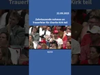 Die Trauerfeier für den erschossenen US-Aktivisten Charlie Kirk wurde zum Tag großer Emotionen.