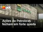 Ações da Petrobras fecham em forte queda após estatal reportar queda no lucro líquido em 2024