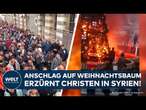 SYRIEN: Brennender Weihnachtsbaum empört Christen! Übergangsregierung verspricht Schutz!