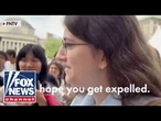 Anti-Israel protesters confronted by student: 'I hope you get expelled'
