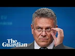 European Union trade chief Maroš Šefčovič holds press conference on US-EU deal – watch live