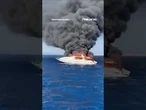 WATCH: Yacht engulfed in flames sinks off coast of Spain #shorts #news #foxnews #yacht #spain