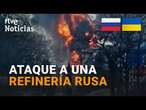 GUERRA UCRANIA: KIEV ATACA con DRONES una REFINERÍA en la región RUSA de KRASNODAR | RTVE Noticias