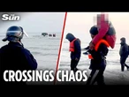 French cops shrug as they stand & watch migrant family almost drown in bid to board small boat