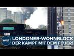 FEUER IN LONDON: Hochhausbrand im zehnten Stock - Bewohner entkommen Flammen in letzter Sekunde!