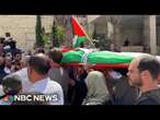 Memorial procession held for American activist killed in West Bank