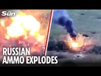 Dramatic moment Ukrainian FPV drone DETONATES Russian rocket launcher system in Donetsk