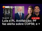 Lula assina PL Antifacção; PF vê risco de ação do CV na COP30; Rio: 99 mortos são identificados e+