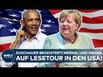 ANGELA MERKEL: Mit Barack Obama auf Lesetour in den USA! Zuschauer von Merkel-Memoiren begeistert!