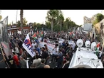 Nouvelle manifestation pro-palestinienne lors de l'escale d'un navire israélien dans le port du...