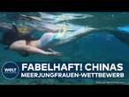 CHINA: Meerjungfrauen-Meisterschaft!- Anmut und Athletik im Wasser vereint