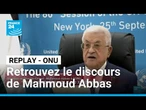 REPLAY - À l'ONU, Mahmoud Abbas veut "se libérer de l'occupation" • FRANCE 24