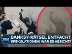 LONDON: Graffiti von Banksy entfacht nach Entfernung Spekulationen! Absichtliche Färbung?