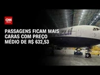 Preço médio da passagem aérea doméstica bate R$ 632,53; alta anual é de 11% | CNN NOVO DIA