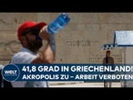 REKORDHITZE IN GRIECHENLAND: 41,8 Grad! Behörden greifen durch – Arbeiten im Freien jetzt verboten!