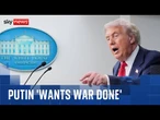 Trump reveals some details of Putin talks and vows to 're-establish law and order' in Washington DC