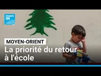 Moyen-Orient : de Gaza au Liban, la priorité du retour à l'école pour toute une génération